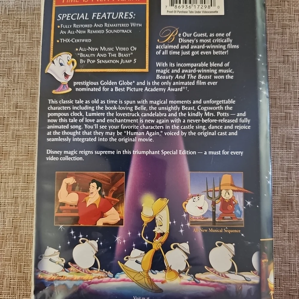 Walt Disney VHS Beauty and the Beast Special Platinum Edition